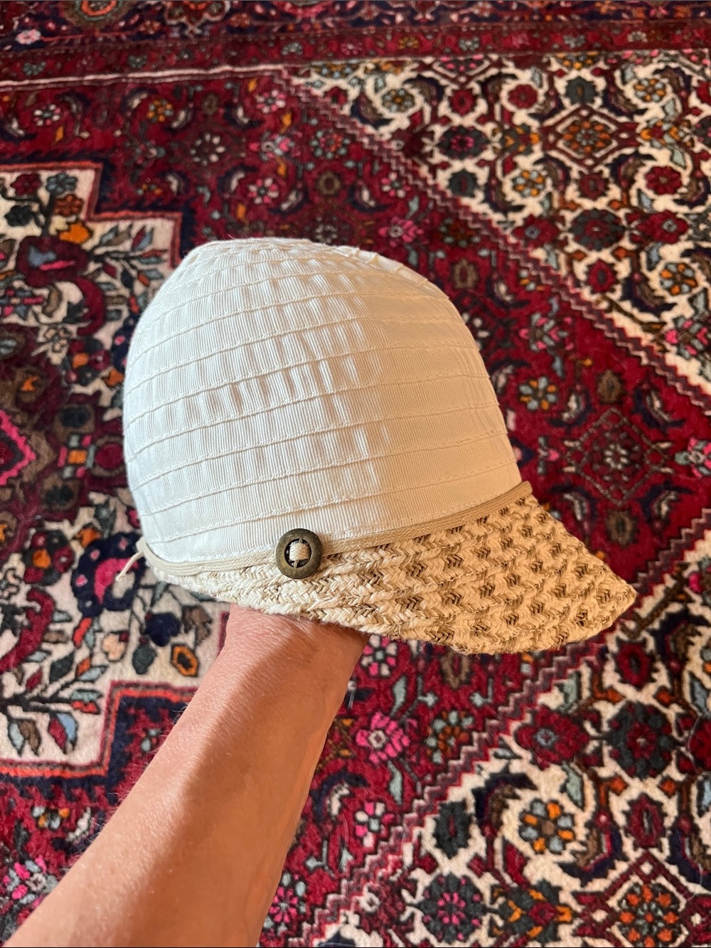 Tarnish Brand Cream and Beige Visor Cap